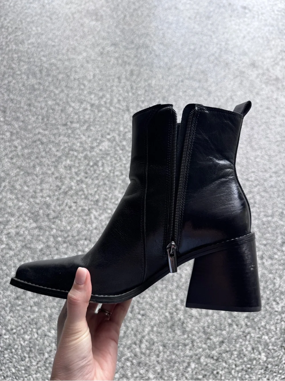 Vince Camuto Sojetta
Booties - Black Leather Block Heel Ankle Boot - Picture 4 of 4